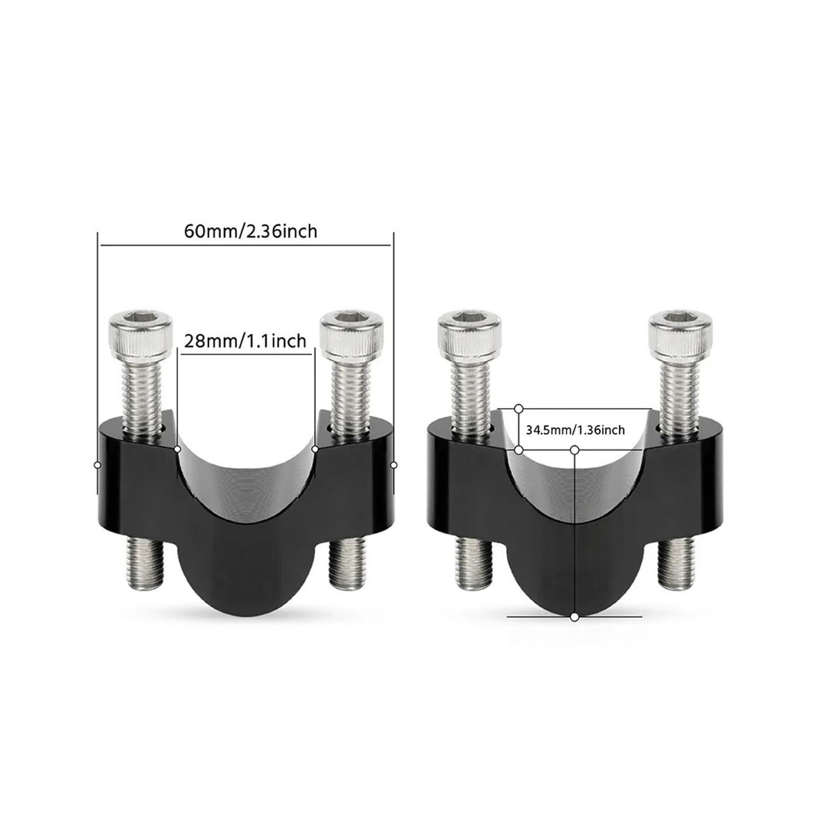 Riser per manubrio moto Riser manubrio da 20 mm per MT450 800MT per CF MOTO 450 800 MT MT-X 2021-2024 2025 800MT-X 450MT Blocco di rialzo per montaggio su barra da 28 mm