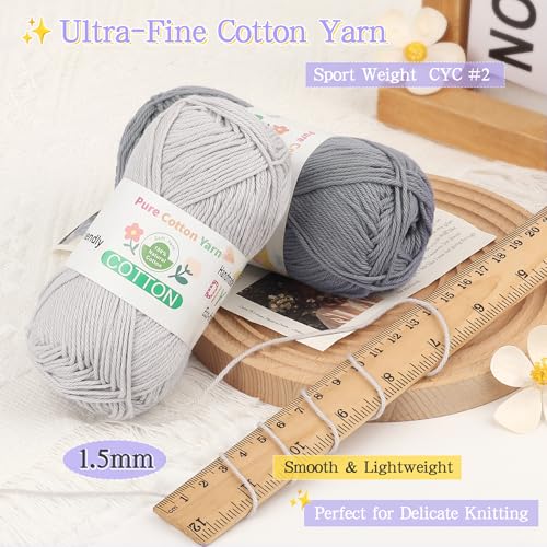 Image of Katech 1OO% Cotton Yarn for Crocheting & Knitting-Baby Cotton Yarn (E)