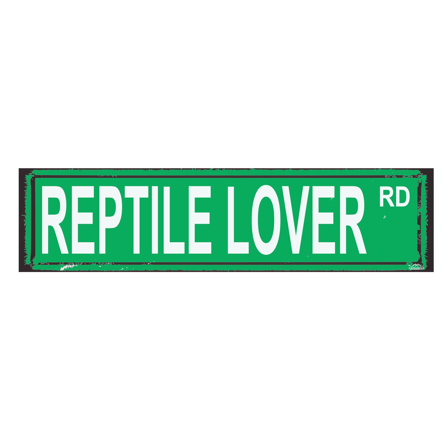Reptile Lover Rustic Metal Sign - Zoo & Wildlife Wall Decor,4x16 Inch Animal Plaque