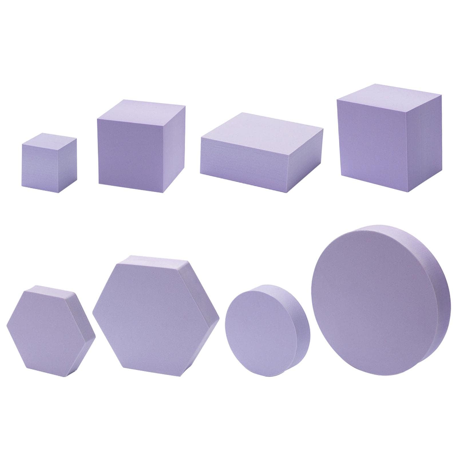 eWINNER Decorative Studio Photoshoot Set Product Photography Props Cube/Hard Foam Photography Background Props Geometric Cube Shapes for Lipstick/Jewelry/Cosmetics/Perfume Makeup Tools/Food (Purple)