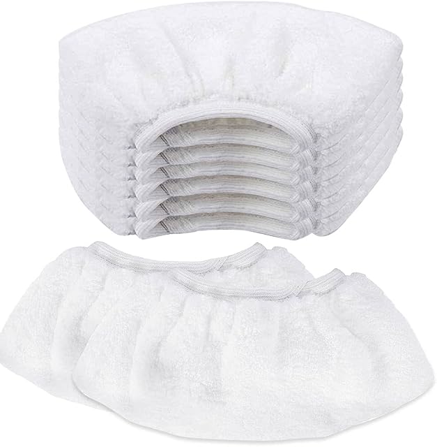 UTRUGAN 8Pcs Microfiber Cloths Cover Towel Hand Nozzle Cover Set Washable Replacement Cloth Terry Cloth Cover Pads Microfibre Cover Pocket Pads Compatible with Karcher SC1-5 EasyFix Steam Cleaner
