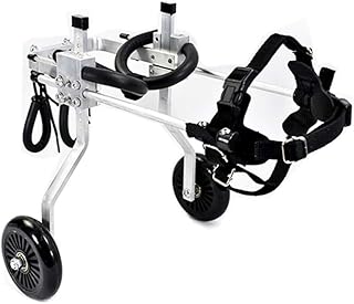 Silla de Ruedas Perros Cochecito Perro Perro Silla de Ruedas en patas traseras del perro Movilidad Arnés silla de ruedas for minusválidos posterior del coche pata auxiliar Bracket Scooter para Mascota