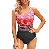 AILLOSA Damen Badeanzug Bademode Damen Schwimmanzug Bauchweg Badeanzüge Bauchweg Monokini Badeanzüge für Damen Swimsuit