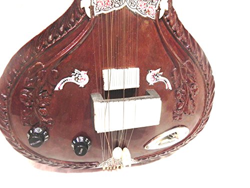 Sitar électrique indien fabriqué à la main – Style Shri Ravi Shankar – Bois – Corde et mizrab – Sac inclus - Les Beatles, Paul McCartney, John Lennon, RIngo Starr, George Harrison Sitar électrique indien fabriqué à la main - Style Shri Ravi Shankar - Bois - Corde et mizrab - Sac inclus – Image 4