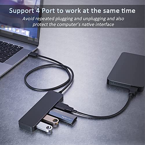 USB 3.0 Hub, VIENON 4-Port USB Hub USB Splitter USB Expander for Laptop, Xbox, Flash Drive, HDD, Console, Printer, Camera,Keyborad, Mouse - Image 3