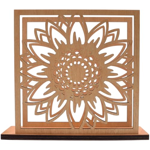 CRASPIRE Servilletero Girasol Porta Servilletas Madera Estilo Rústico Granja Diseño Floral Vertical Dispensador Toallas Papel Decoración Mesa Cocina Comedor Fiesta Cumpleaños Madres