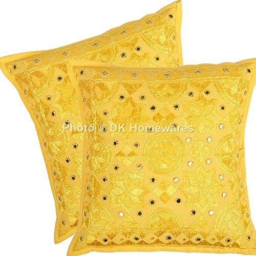 Buy DK Homewares Jaipuri Cotton Couch Sofa Cushion Covers 16 by 16 Set