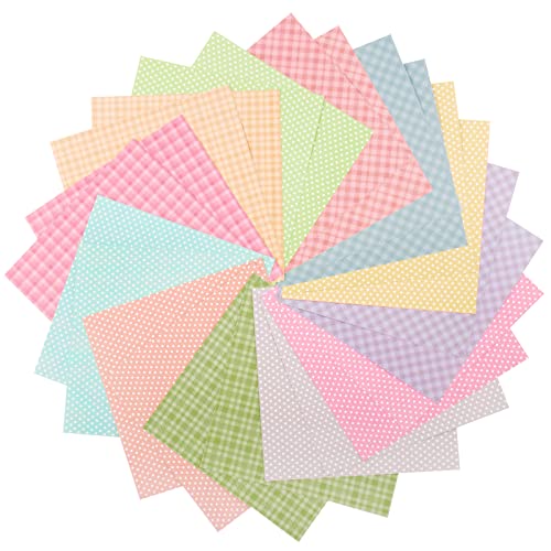 24 Blätter 15.2x15.2cm Bastelpapier Bunt Musterpapier Motivblock Scrapbooking Papier Frühling Ostern 12 Frische Farbe Dekorpapier zum Basteln Scrapbook Zubehör für Album Karte DIY Handwerk