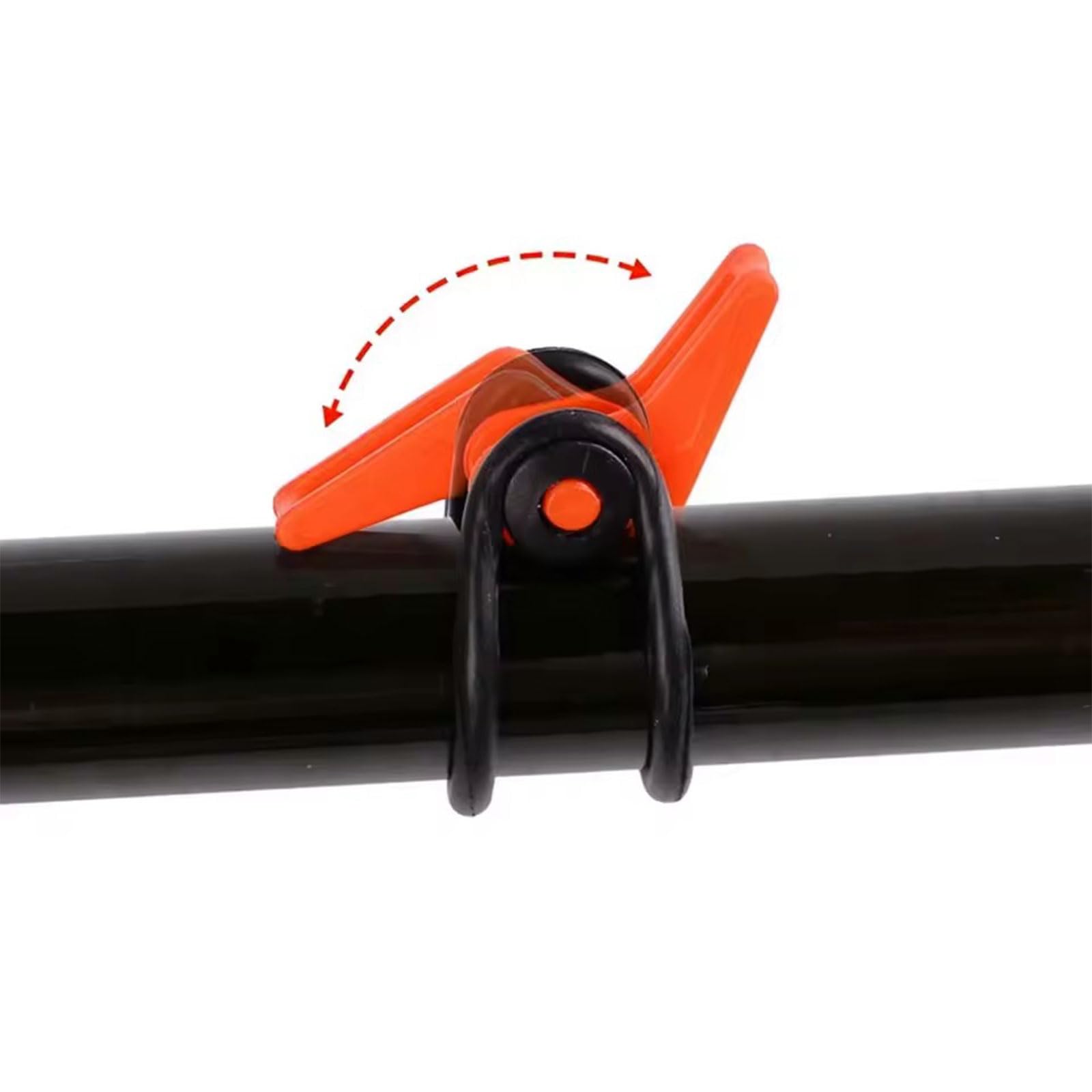 Cintre De Leurre,Crochet de Canne à Pêche,Pêche Porte Appât,40 Pièces Porte-Hameçons en Plastique,Accroche Leurre,pour Fixation Accessoires de Canne à pêche,Noir,Orange