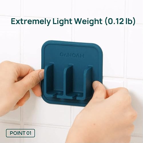 Miniatura 2 de Soporte de silicona para cepillos de dientes de pared, color beige arena, fuerte succión, fácil de quitar y reutilizar, apto para lavavajillas y