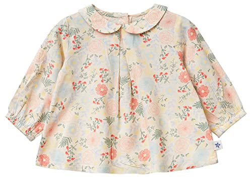 United Colors of Benetton Camicia 59RUAQ009 Blusa, Beige a Fantasia Fiori 66A, 62 para Bebés