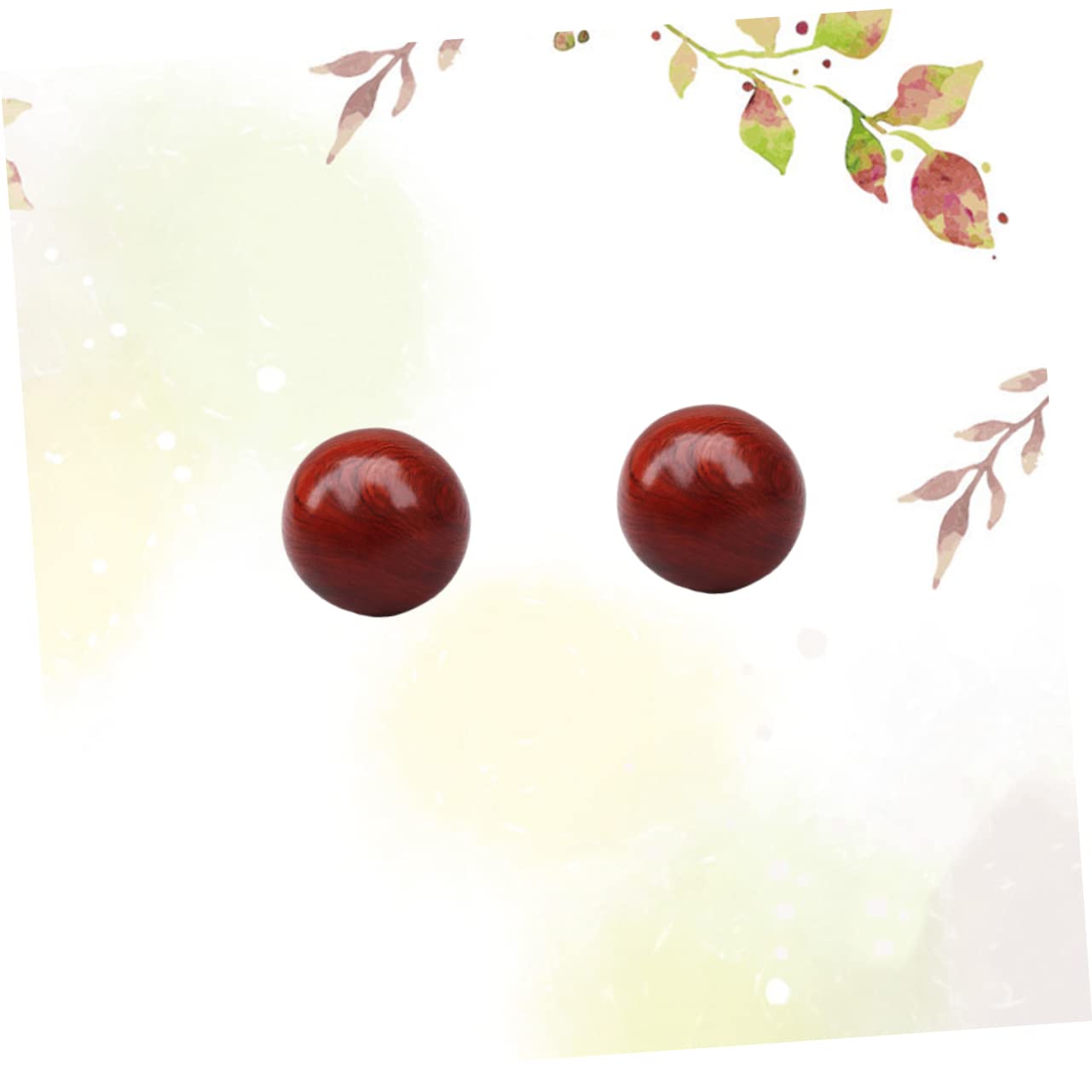 BEBEMOKO 2 Pack 6cm Wooden Handballs Chinese Balls for Hands Large Yoga Ball Massage Yoga Pump Muscle Stretch Hand Exercise