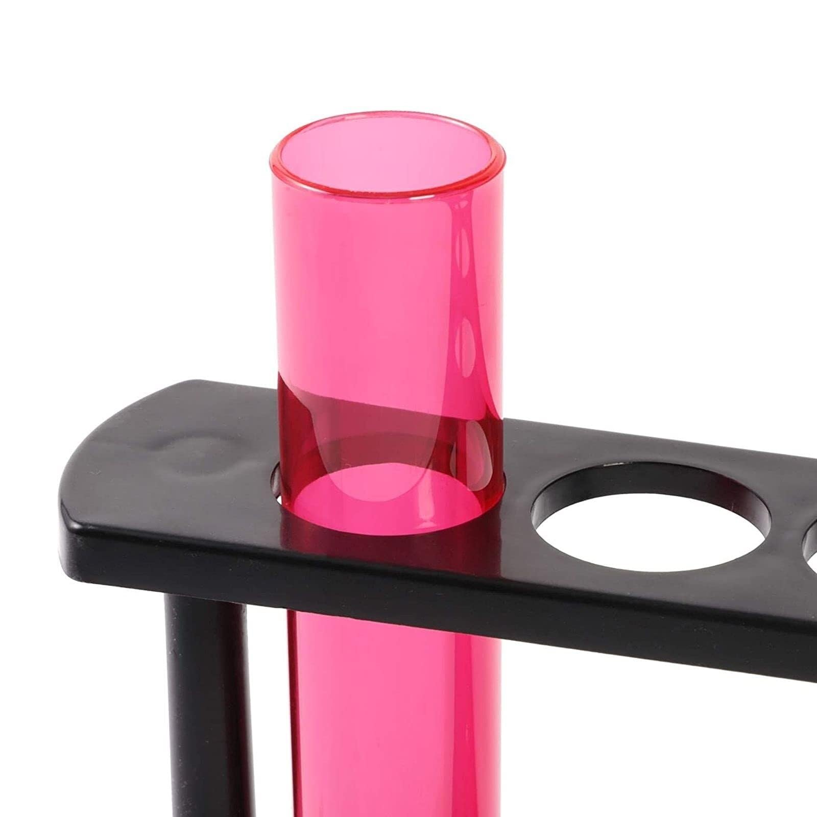 Reagenzglashalter Ständer 4er-Pack Reagenzgläser aus Kunststoff mit Gestell for Partys, Pflanzenvermehrung, Schnapsglashalter for die Wissenschaft Werkzeug Laborzubehör