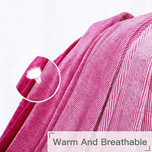Image of Story@Home Flannel Light Weight Super Soft luxory Throw Blanket for the Bed Cozy Plush Polyster Solid Warm Fleece Couch Gradient Blanket for All Season, 90 inchx78 inch - 1 Pc, Hot Pink