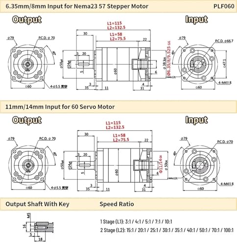 Reductor planetario Nema23 para solucionar pérdida de pasos en servomotor de 200W 2
