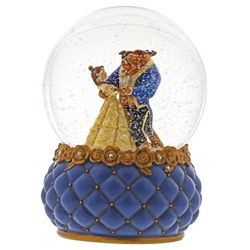 Enesco Disney Showcase “Beauty Belle and Beast Stone Resin Waterball, 6.5”, Multicolor