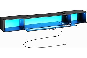 HOOBRO Floating TV Stand: Illuminate Your Entertainment