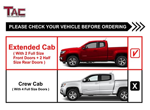 Estribos laterales negros para Chevy Colorado 2004-2012 miniatura 3
