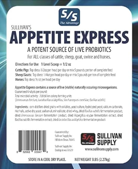 SULLIVAN'S Appetite Express Probiotic Granules (5lb)