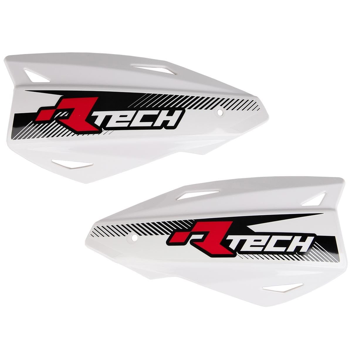 RACETECH - Paire de Protèges-Mains Vertigo - Fixation Unique au Guidon pour Montage Facile et Rapide Guidon 22 à 26,8mm - Couleur Blanc