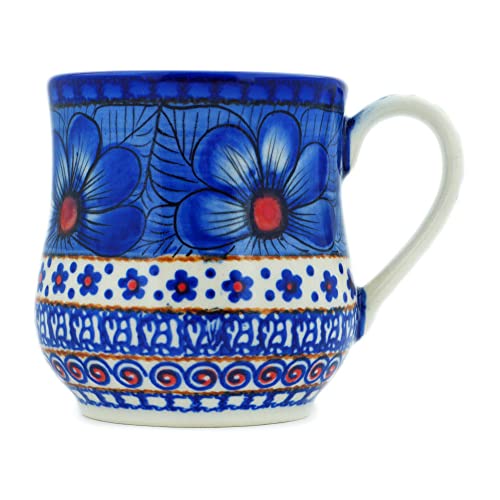 Taza de cerámica artesanal 13 oz patrón Blue Heaven miniatura 1