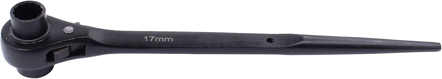 HouYeen Ratchet Podger Spanner Scaffold Steel 17mm 19mm 2 Way Wrench Tool Black Double Sided - Image 4