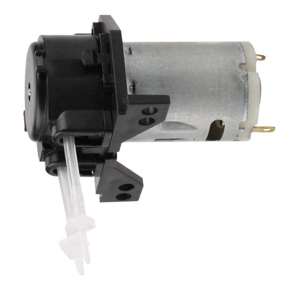 12V/24V Colour Mini Peristaltic Pump Dosing Pump for Aquarium Lab Analytical Water(Yellow,12V Whole Pump)