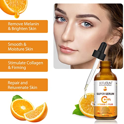 Vitamin C Serum For Face Anti Aging Serum Effectively Reduce Wrinkles & Lines, Brightens & Evens Out Skin Tones, Face Serum With Hyaluronic Acid, Niacinamide, Retinol #TOP2