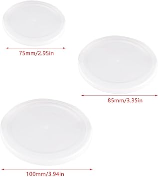 15 Pack Pet Food Can Lids Covers Clear Plastic Seal Lid for Food Storage Milk Powder Tomato Sauce Canned Beans Dog Cat Pet Cans 3 Sizes(75mm/85mm/100mm)