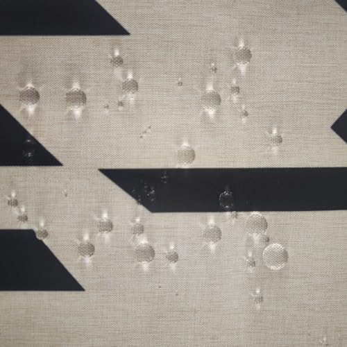 Jimuzi Western Aztec Linen Shower Curtain Ethnic Southwest Geometric Stripes Fabric Shower Curtain Set With Hooks thumb #5