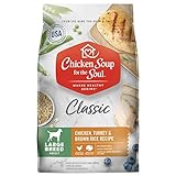 Chicken Soup for the Soul Pet Food - Large Breed Adult Dog Food Chicken Turkey & Brown Rice 28LB - Soy Free, Corn Free, Wheat Free | Dry Dog Food Made with Real Ingredients