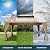 GAZEBEST 12' X 16' Hardtop Gazebo Outdoor Aluminum Patio Gazebo Double Roof Galvanized Steel Gazebo Canopy Wooden Finish Coated with Netting and Curtains,for Garden Patio,Patio Backyard,Deck and Lawns