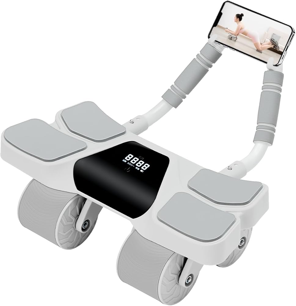 Amazon.co.jp: Kamelun 腹筋ローラー アブローラー 肘サポート 四輪 膝