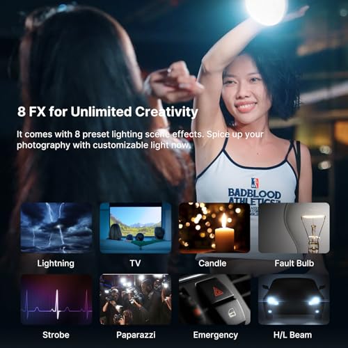 Luz de video LED de 40W y mazorca Overlock de 50W bicolor con 8 efectos de escena para cineastas 5