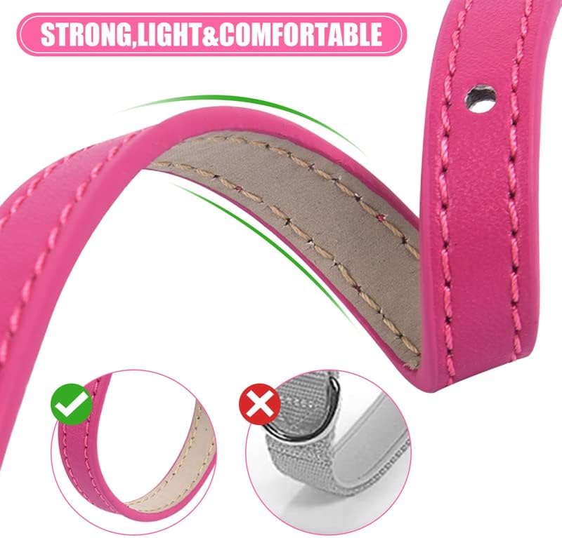 Miniatura 4 de XXS Collar para Perro Collar para Perro Teacup, Collares para Perro Rosa, Collares para Perro Teacup para Perros Pequeños y Gatos, Rosa, 38 pulgadas