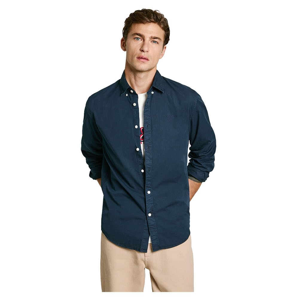 Pepe Jeans Men's Manley, Shirt, Blue, L