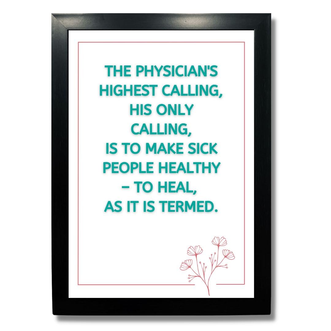 Motivational Doctor Quotes - Framed Art Print -13 Motivational Doctor Quotes - Framed Art Print -13