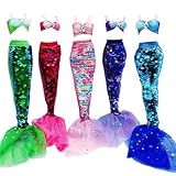 Unicorn Element 5 Pcs 11.5 Inch Girl Doll Mermaid Tail Clothes and Accessories (Dolls are Not Included) - Mermaid Tail Summer Dress, Swimsuit, Bikini