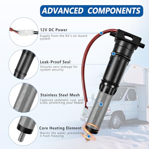 Image of Electric Antifreeze Kit Compatible with Truma AquaGo, Frost-Free Protection to -20C /-4F | 12V DC, Easy Install for your AquaGo Water Heater, No Need Draining No Gas Required