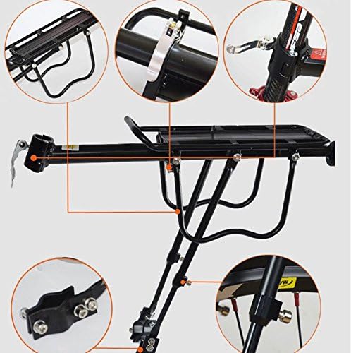 Miniatura 8 de ThreeH Soporte trasero de bicicleta de aleación de aluminio ajustable con reflector BK431