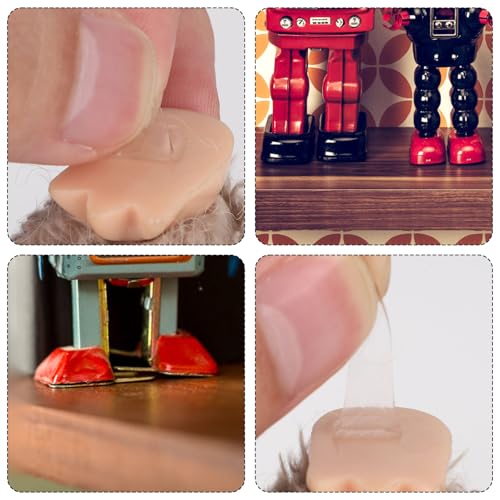 300stk Doppelseitige Klebepunkte mit Abziehtabs, 1,3x0,9cm Abziehbar Acryl Klebeknete Wasserdicht Montagekitt für Fotos Poster Festdekoration (Transparent)