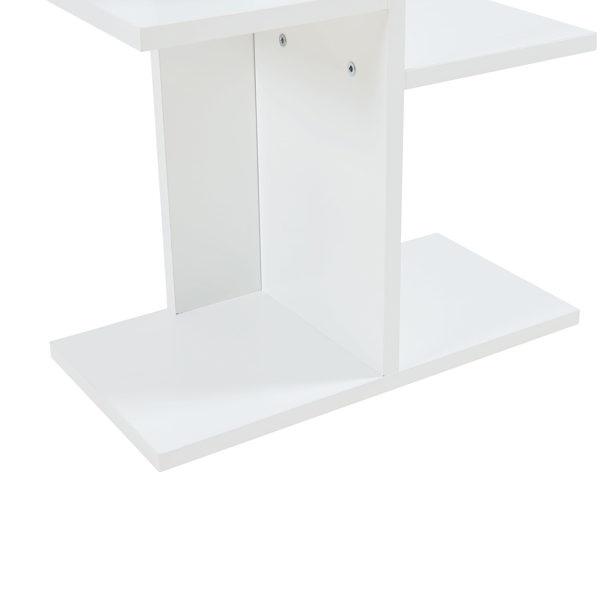 [en.casa] Librería de 9 Niveles Biblioteca Estantería Idependiente con 9 Estantes para Oficina Salón Aglomerado 122 x 40 x 20 cm Blanco