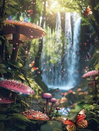 Pintura con números bosque lienzo grande para decorar el salón de casa con manualidades DIY