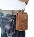 DK86 Medieval Leather Belt Pouch Renaissance Costume Accessories LARP Waist Bag Fanny Pack, Small Brown