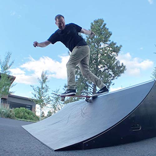 Ramptech Quarterpipe Ramp (2' Tall X 4' Wide) - Weatherproof, Heavy-Duty Indoor And Outdoor Diy Skateboard Ramp Kit - Portable Skateboarding Ramps With Caster Wheels And High Friction Abs Surfacing #TOP5
