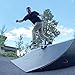 Ramptech Quarterpipe Ramp (2' Tall x 4' Wide) - Weatherproof, Heavy-Duty Indoor and Outdoor DIY Skateboard Ramp Kit - Portable Skateboarding Ramps with Caster Wheels and High Friction ABS Surfacing