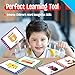 4 Kindergarten Learning Flipbooks, Double-Sided Mini Book Set - CVC, CVCC&CCVC, Sight Words & First Words, Early Educational Language Learning Tool for Kids