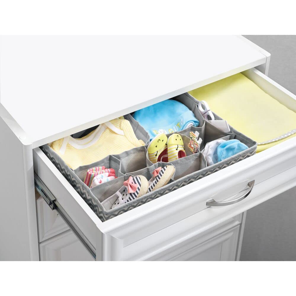 mDesign Scatola portaoggetti per armadi set da 8 3 formati grigio crema