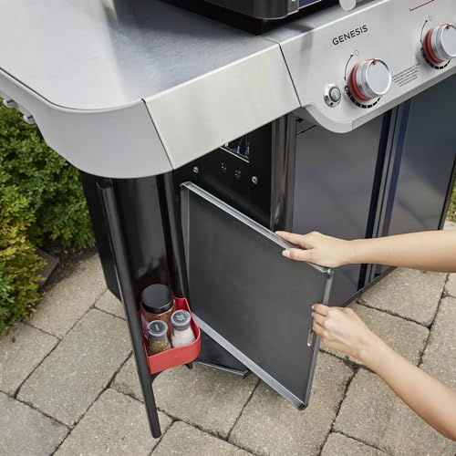 Image of Weber Genesis E-330 Liquid Propane Gas Grill for Outdoor Cooking, 3 Burners, Black - Porcelain-Enameled Cast-Iron Grates, PureBlu Burners & Sear Zone