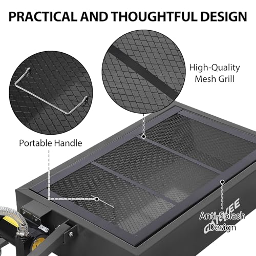 Image of Garvee 20 Gallon Oil Drain Pan Oil Drain Tank with 12V Electric Pump, 76L Low Profile Oil Drain Pan, Oil Change Pan with T Foldable Hand and Wheels, 8FT Hose Oil Drain Cart (Electric Pump-12V-Black)
